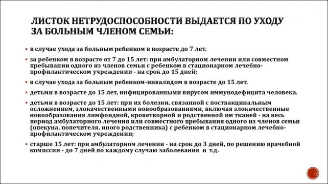 Sick leave to care for a child (certificate of incapacity for work) - for a grandmother to care for her grandson, how many days