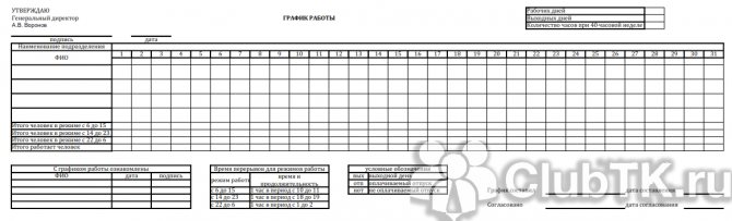 blank monthly duty schedule form