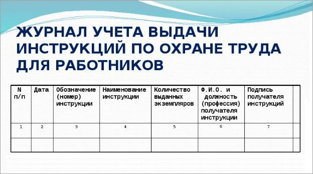 Как заполнять журнал по технике безопасности образец на предприятии